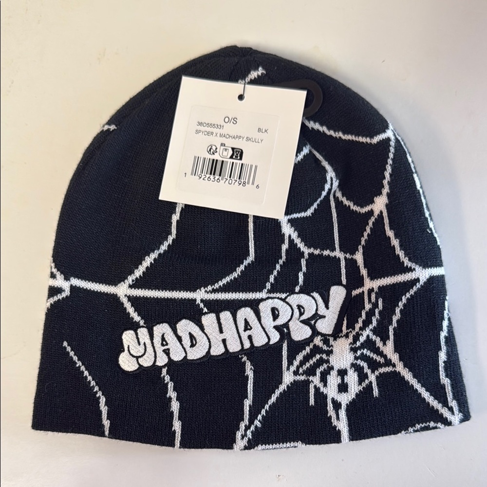 Madhappy Black Spider Web Beanie
